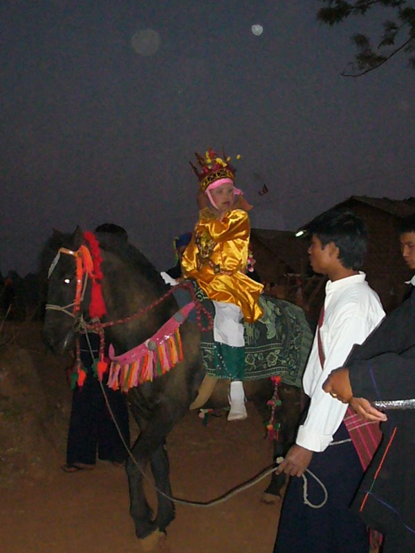 The rich kids are on horseback.